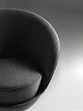 JANGO - Swivel fabric lobby chair by La Cividina - view 3
